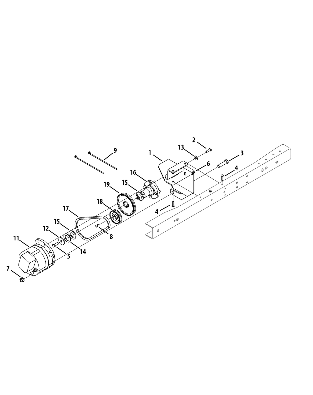 Kohler Gas Alternator (If Equipped) Diagram and Parts List for 46G 4X4-EFI-1G202Z-1G313Z-37BMD710 Cub Cadet Lawn Tractor Accessories